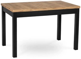 Nowoczesny prostokątny rozkładany stół dąb craft + czarny E9-W82
