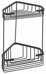 GEDY 2482-14 Inteligentna dwupoziomowa półkanarożna 20 x 32,5 x 15,1 cm, czarny mat