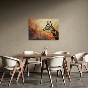 Obraz - Żyrafa, malarstwo (70x50 cm)
