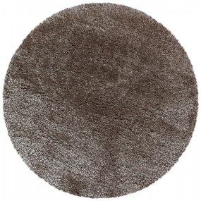 Dywan shaggy poliestrowy Brilliant beżowy koło 80 cm x 80 cm