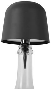 Czarna lampa stołowa LED na butelkę z metalowym kloszem (wysokość 13 cm) Cone Hat LED – Leitmotiv