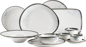 Mäser 4-częściowy zestaw talerzy dla smakoszy Pintar White niebieskie kropki 26 cm