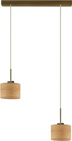 Lampa wisząca podwójna na złotym stelażu - W6-A41