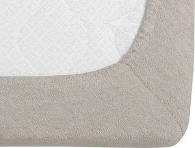 PrzytulneMieszkanie.pl Prześcieradło frotte MOLTON jasnoszare 90 x 200 cm