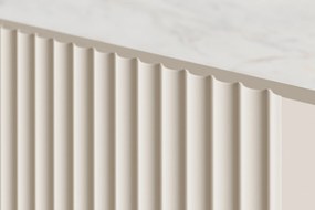 Szafka nocna Malmi 45 cm wisząca z szufladą - kaszmir / crema bianca / złoty