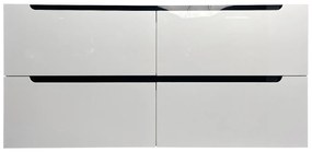 Szafka łazienkowa wisząca   pod umywalkę - Biały - dł. 120 x wys. 57 cm - SELITA