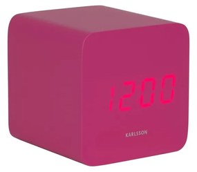 Karlsson 5982BP designerski zegar LED z alarmem różowy, 7 cm