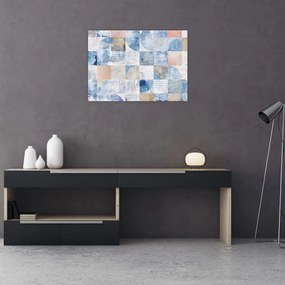 Obraz - Geometryczne kształty na ścianie (70x50 cm)