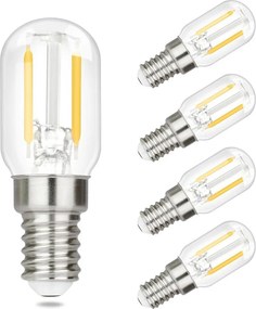 NETTLIFE Zestaw 4 ciepłych białych lamp LED E14 Vintage T22 Retro Edison Lampy 2W 2700K Pasują do oprawek lamp