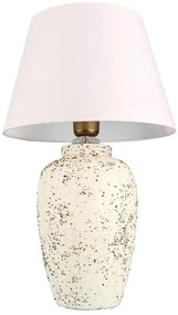 Lampa stołowa RAMZES 1xE27/40W/230V biała/kremowa