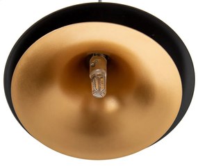 Czarna lampa wisząca z metalowym kloszem ø 36 cm – Ixia