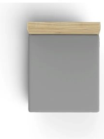 Ciemnoszare bawełniane prześcieradło z gumką 140x200 cm – Mijolnir