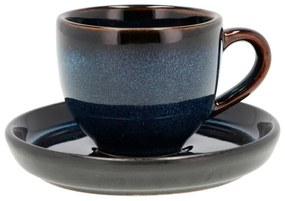 Czarno-niebieska ceramiczna filiżanka na espresso 70 ml Gastro Dark Blue/Black – Bitz