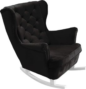 Fotel Relax z Tapicerowanym Siedzeniem i Podłokietnikami, Fotel TV 102x81x95cm Czarny_29884