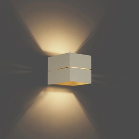 Nowoczesna lampa ścienna beżowa G9 kwadratowa - Transfer