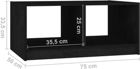 Czarna prostokątna ława do salonu G6-B73