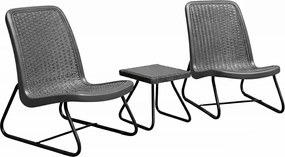 Zestaw mebli ogrodowych Spritz DC30+DT07 na taras i balkon, kolor szary