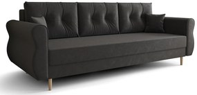 Ciemnoszara sofa rozkładana - Eden