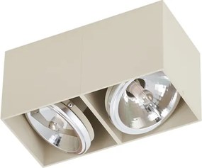 Nowoczesny kinkiet beżowy z regulacją, 2 źródła światła G9 - Box