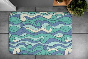 Antypoślizgowy dywanik łazienkowy Antypoślizgowy dywanik łazienkowy Fale Morskie