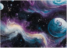 Obraz na szkle - Malowany wszechświat (70x50 cm)