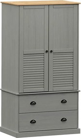 Szafa VIGO Szara 90x55x176 cm Z Litego Drewna Sosnowego