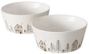 Miseczka z zimowym motywem choinek HOMEWOOD, Ø15 cm