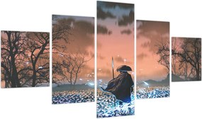 Obraz - Ilustracja przedstawiająca wojownika (125x70 cm)