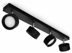 Philips 8720169174887 oprawa punktowa LED Bracia,czarna, 4x 5,5 W 4x550lm 2700K IP20