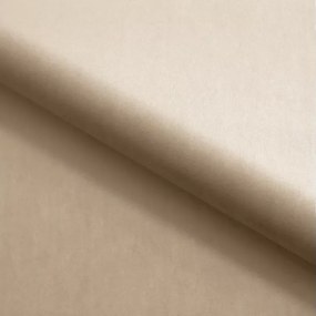 (Wyprzedaż) Sofa wypoczynkowa w tkaninie Amor Velvet 04 ze złotymi nóżkami i dekoracyjnymi przeszyciami, beżowy welur