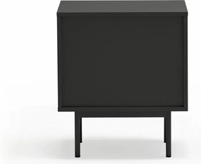Czarna szafka nocna z matowym wykończeniem Sierra – Teulat
