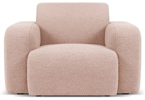 Różowy fotel z materiału bouclé Molino – Micadoni Home