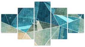 Obraz - Turkusowa abstrakcja (125x70 cm)