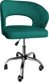Fotel obrotowy AURA tkanina Welur krzesło biurowe : Kolor Stelaża - Chrom, Kolor tkaniny - VELVET - MG20, Typ siedziska - Siedzisko obrotowe 360°, Typ tkaniny - Velvet