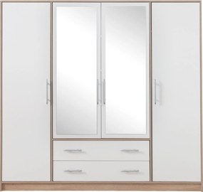 Szafa VANO - Biały / Z lustrem / 200 cm