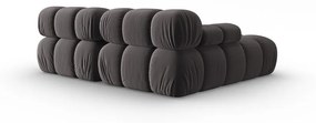 Ciemnoszara aksamitna sofa 191 cm Bellis – Micadoni Home