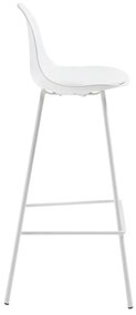 Biały hoker (wysokość siedziska 65 cm) Brighter – Kave Home