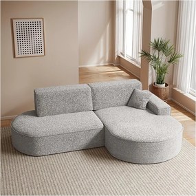 Narożnik Modena Pro, tkanina Arena, Jasnoszary, Prawy