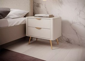 Zestaw sypialniany Dominica z łóżkiem 160x200, szafą, 2 szafkami nocnymi i komodą – elegancki komplet do nowoczesnej sypialni