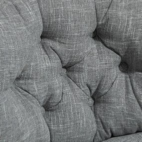 HOMCOM Fotel biurowy bez podłokietników, wygodne krzesło biurowe z tapicerowanym siedziskiem i regulowaną wysokością, Szary