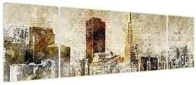 Obraz - Artystycznie ukształtowane miasto (170x50 cm)