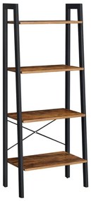 Regał NAVARO brązowy/czarny