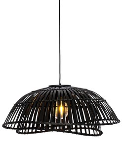 Orientalna lampa wisząca czarny bambus 62 cm - PuaKolonialny Oswietlenie wewnetrzne