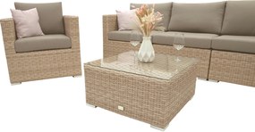 Zestaw rattanowy MALIBU dla 5 osób (cappuccino)