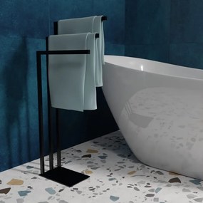 Wieszak na trzy ręczniki czarny