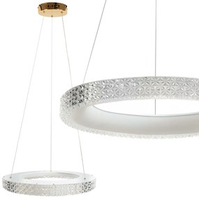 LAMPA WISZĄCA LED MS002-CP Różowe Złoto 60cm