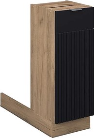 Wyspa kuchenna czarne paski 30x70x82 fame-line