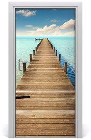 Naklejka fototapeta na drzwi Drewniane molo