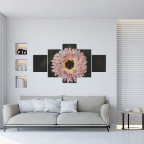Obraz pomarańczowego kwiatu (125x70 cm)