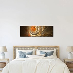 Obraz abstrakcji (z zegarem) (90x30 cm)